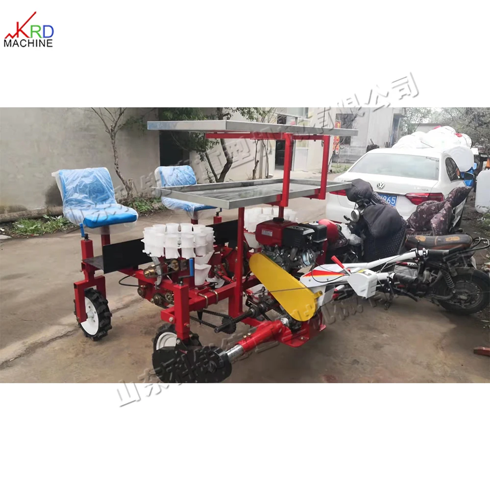 Tractor Type Garlic Cauliflower Seedling Transplanter Cabbage Broccoli Seedling Transplanter Pak Choi Transplanting