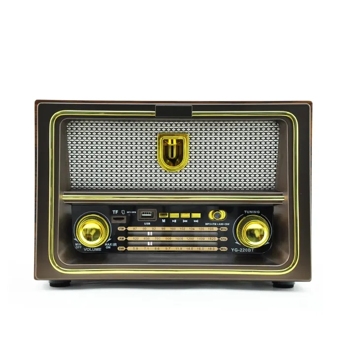 Customizable Vintage Style Portable Rotating Volume Outdoor Retro Radio