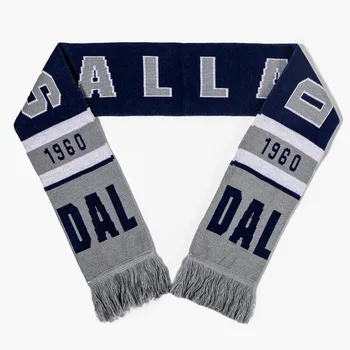 Custom Logo Design National Team Soccer Fan Premium Knit Football Acrylic Scarf