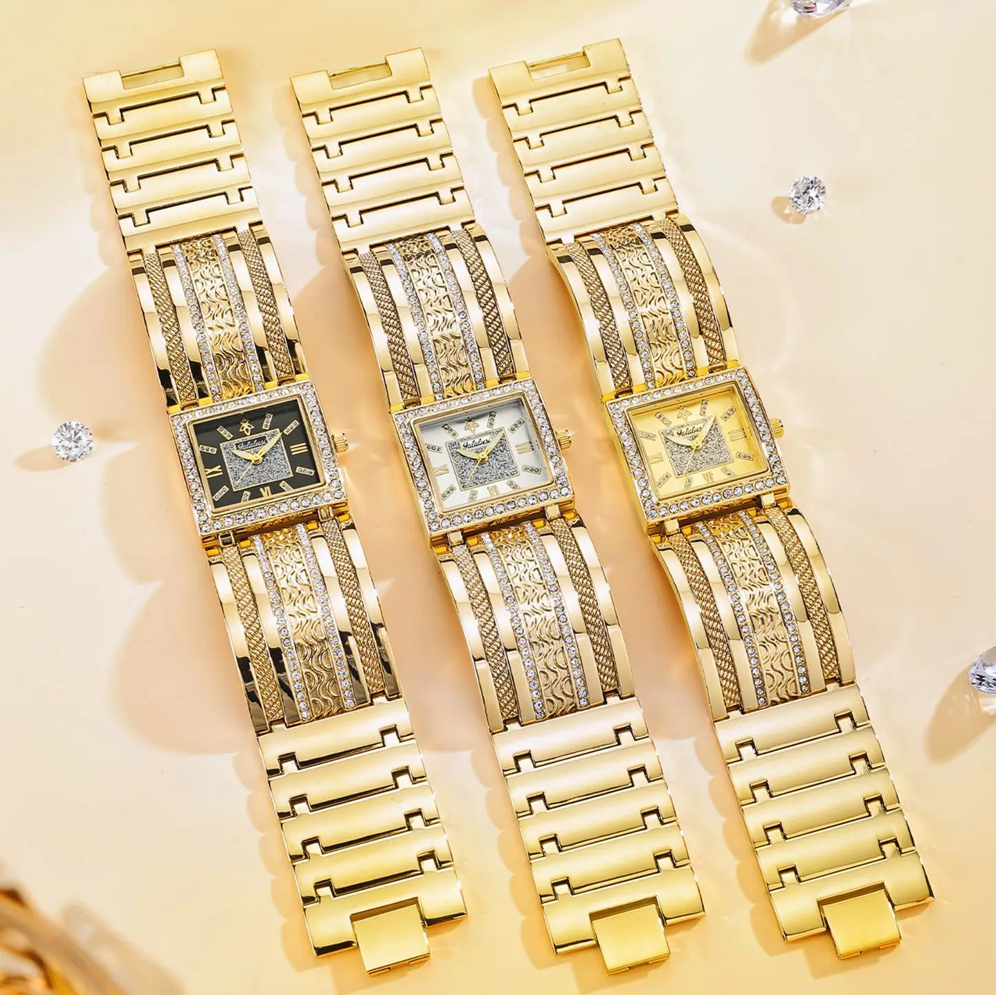 Square Diamond Quartz Women's Watch OM-406331