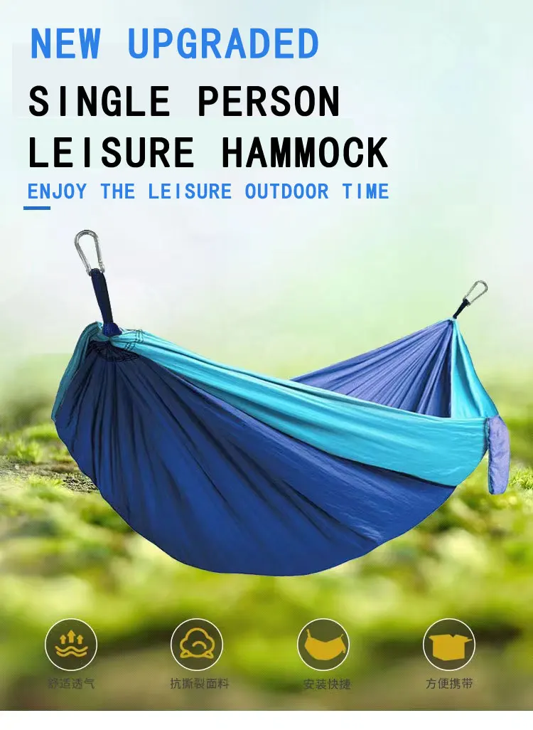 durable outdoor adult hammock portable folding hammock with stand