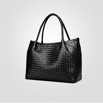 Luxury Women Sheepskin Leather Handbags 2021 Fashion High Quality Large Capacity Designer Lady Top-Handle Bags