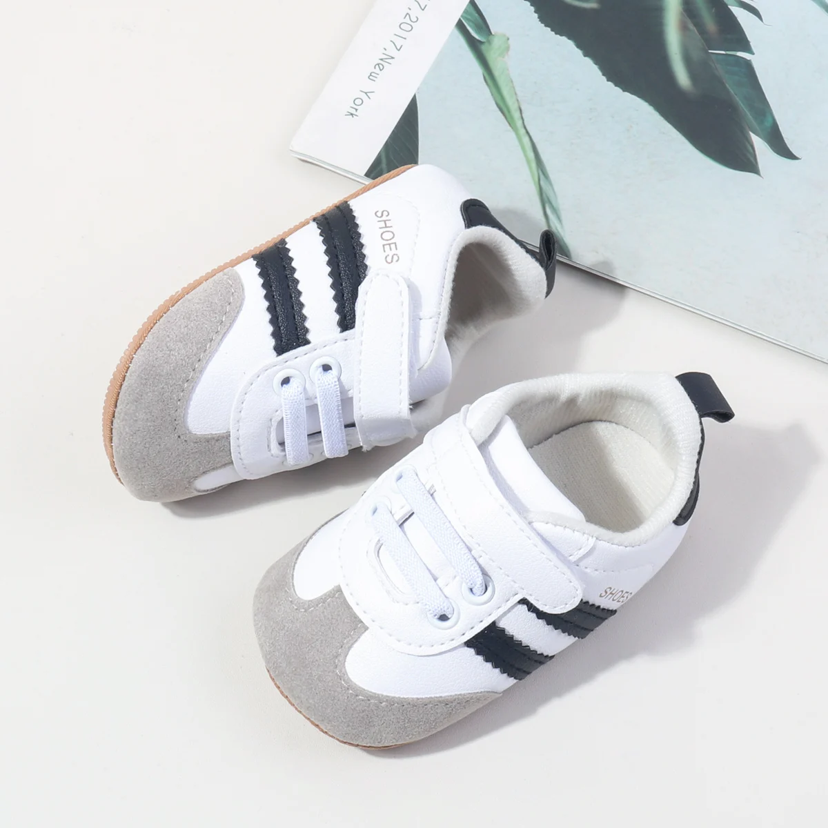 2025 New Unisex Baby Sneaker High Quality PU TPR Sole Anti-Slip Pre-Walk Shoes 0-15 Months Pre-Walk Flat Sneakers Fashionable supplier