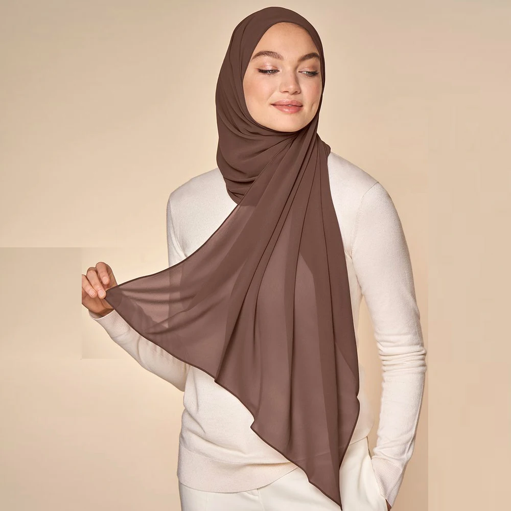 Special Offer Wholesale Muslim Premium Quality for Europe Chiffon Shawl Scarf  Soft and Heavy Fashion Chiffon Hijab
