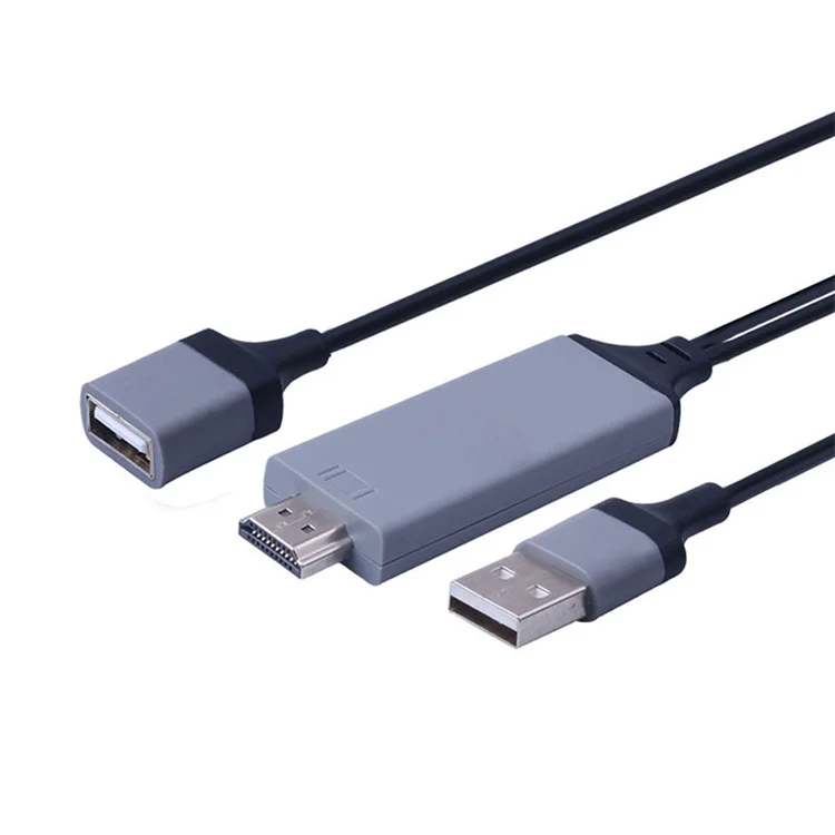 CABLE ADAPTADOR DE VIDEO USB HDMI HDTV TV PARA IPHONE i7 i6 i5