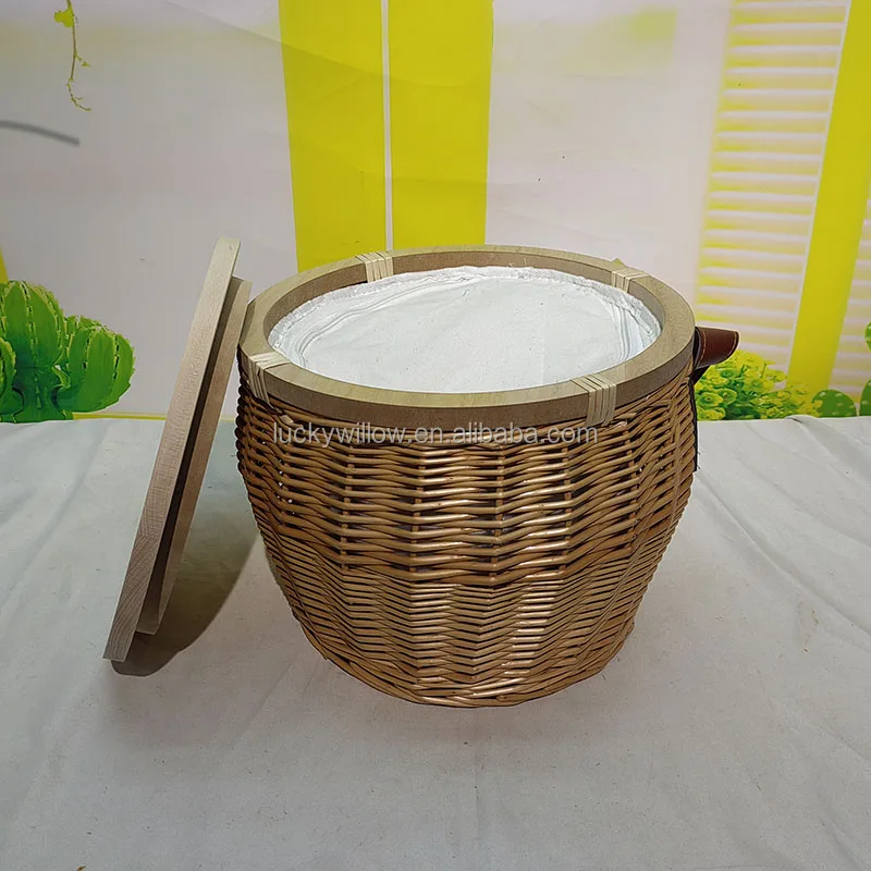 Primary Round Insulated Wicker Picnic Basket Buy Insulated Picnic Basket,Round Picnic Basket