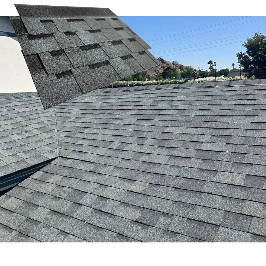 Easy Installation Asphalt Roof Tiles Customized Color Building Materials Fiberglass Asphalt Roofing Shingles for Villa House