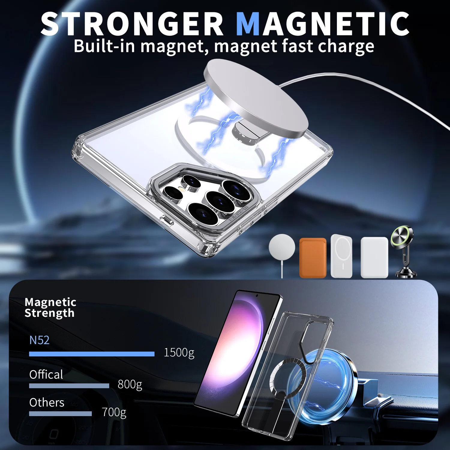 Luxury Matte Magnetic Shockproof Phone Case for S25 Series