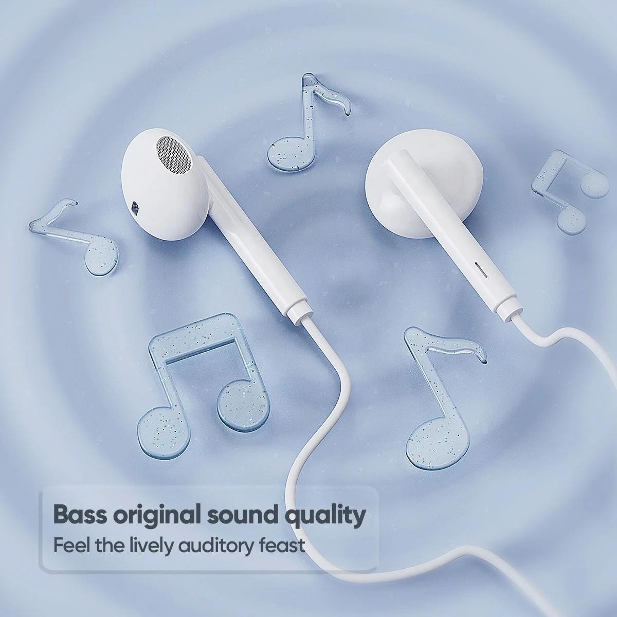 VIDVIE Stereo Real Android Digital USB Type C Handsfree Bass Mobile Wired Earphone With Mic Line Volume Control