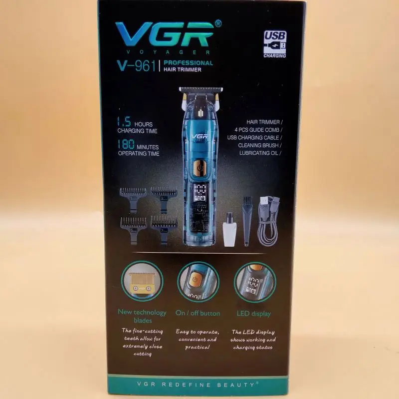 Vgr V-961 Cordless Hair Trimmer - Rechargeable Professional