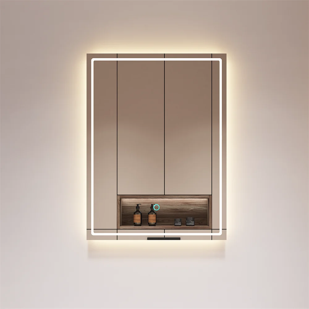 Wholesales Rectangular Illuminated LED Mirror Backlight Makeup Vanity Wall Mirror With Lights Home Hotel Bathroom LED Mirror