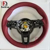 Pelle pieno fiore rossa con rivetti 1