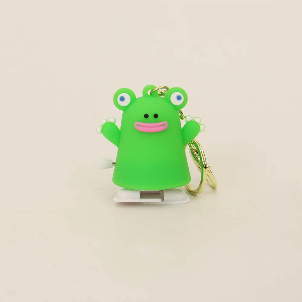 Clockwork Keychains Cartoon Cute Walking Clockwork Frog Animal Pendant Car School Bag ...