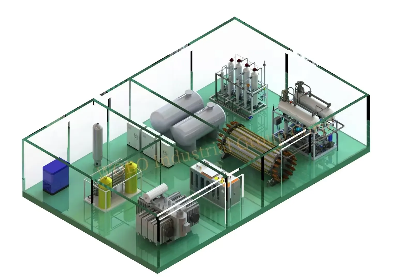Iso9001 Hydrogen Oxy Safe And Reliable 50l/m Alkaline Electrolysis