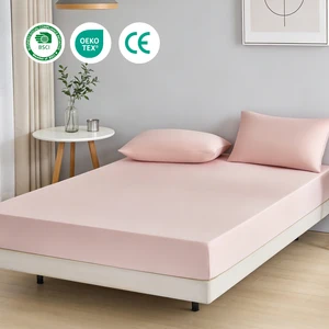Durable Comfortable King Size Waterproof Anti-Bacteria Bed Sheet Set Mattress Protector Plain Style Knitted for Hospital Home