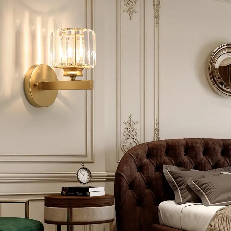 Özel K9 Kristal Duvar Meşalesi Aydınlatma Fabrika Fiyatı LED Duvar Lambası Aksesuarı Yatak Odası Oturma Odası Gece Masası için Duvar Işıkları