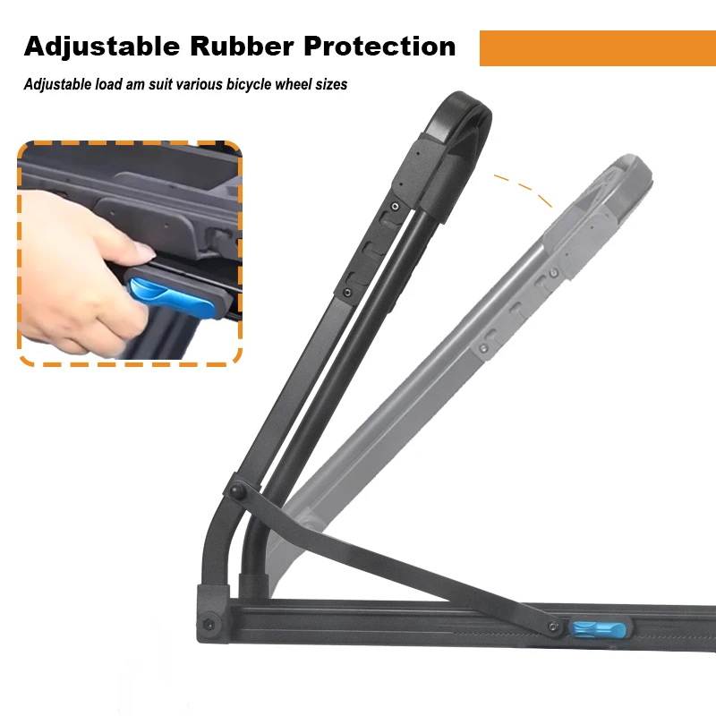 Upright Roof Mount Bicycle Rack with 2 Arms for Movable Crossbar Rooftop Bike Rack for Car SUV