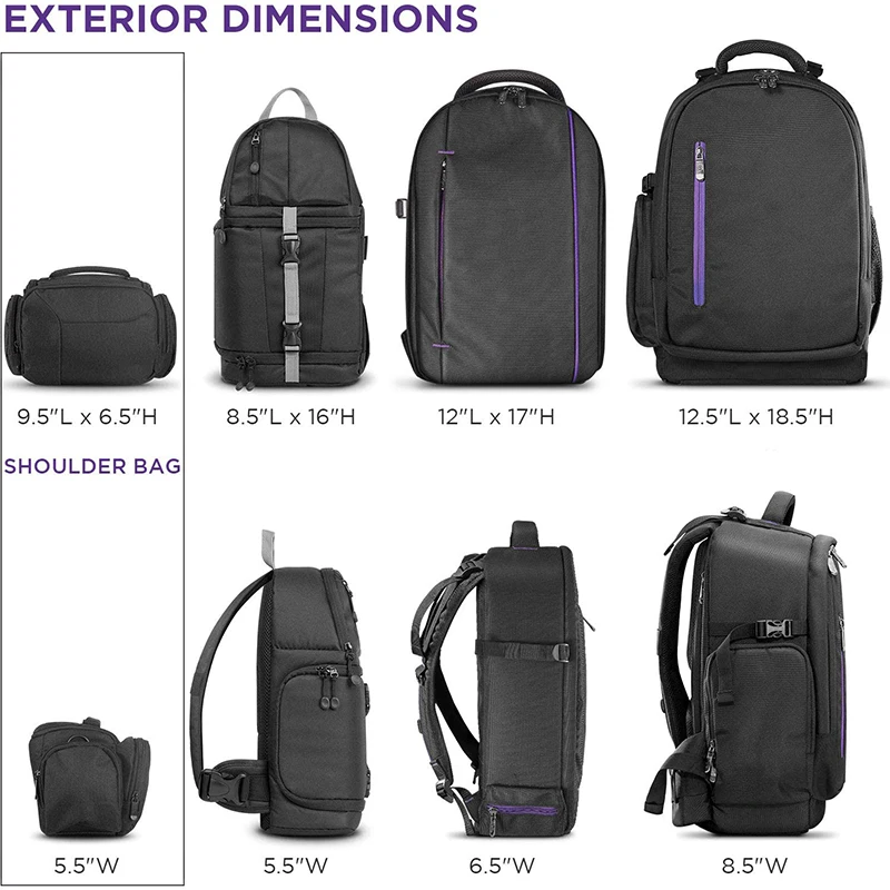 Medium Soft Padded Travel Personalized Customized Camera Bag