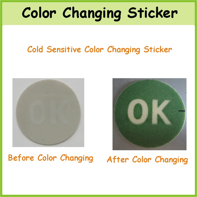 Heat Temperature Sensitive Color Changing Warning Hot Notice Sticker Label  for Promotion Activities