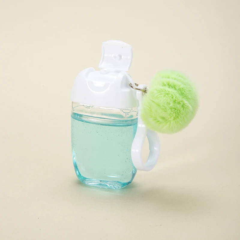 30ml 1oz Key Ring Type Flip Cap Empty Hand Sanitizer Squeeze Bottle With Carabiner Silicone Holder details
