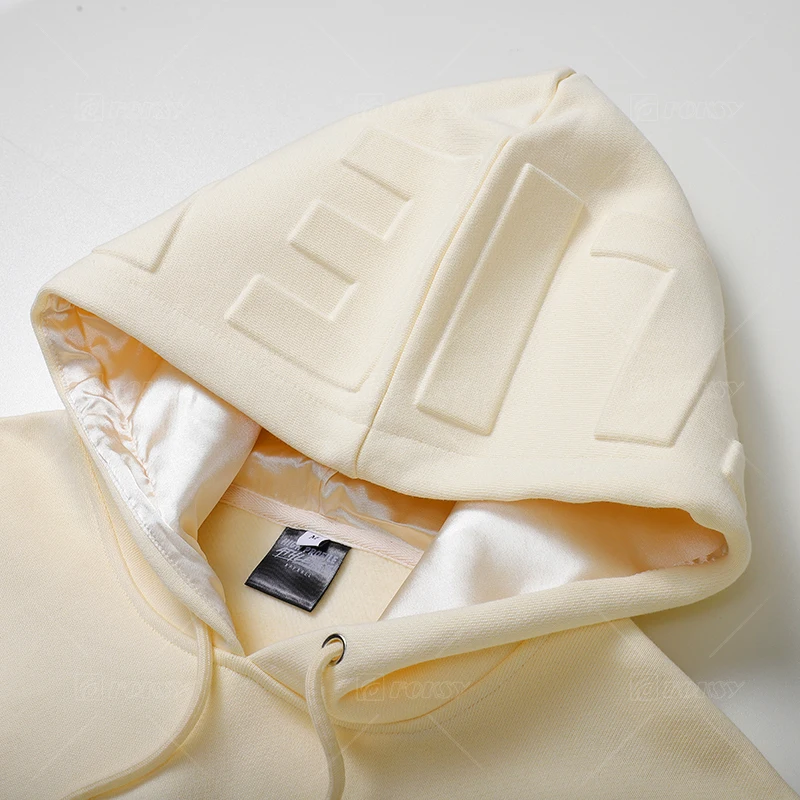 High Quality Heavyweight Hoodie Custom Logo 3d Letter Drop Shoulder