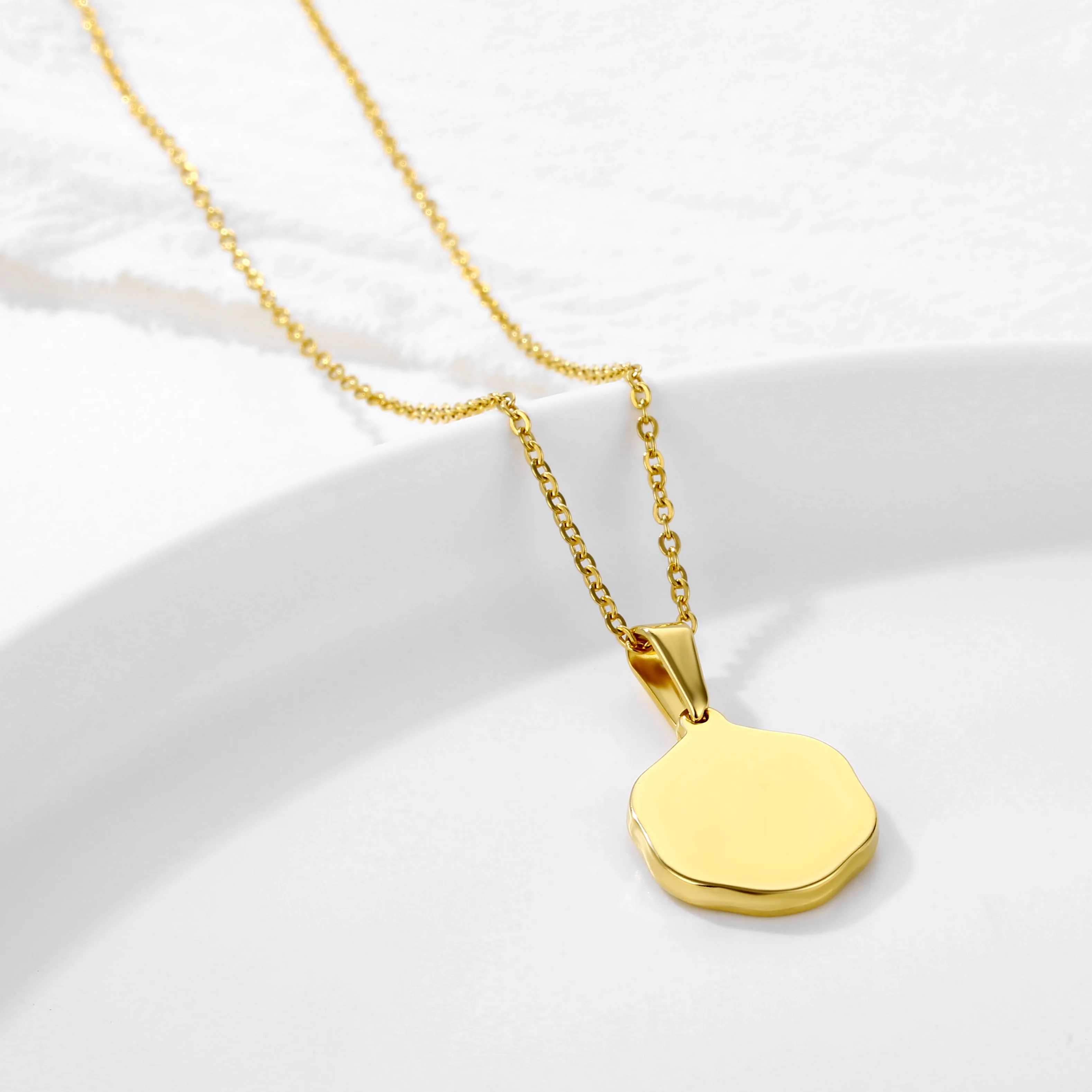 변색 방지 20mm 나침반 코인 펜던트 체인 PVD 18k 금도금 여행 가이드 주얼리 스테인리스 스틸 여성 북극성 목걸이|  Alibaba.com