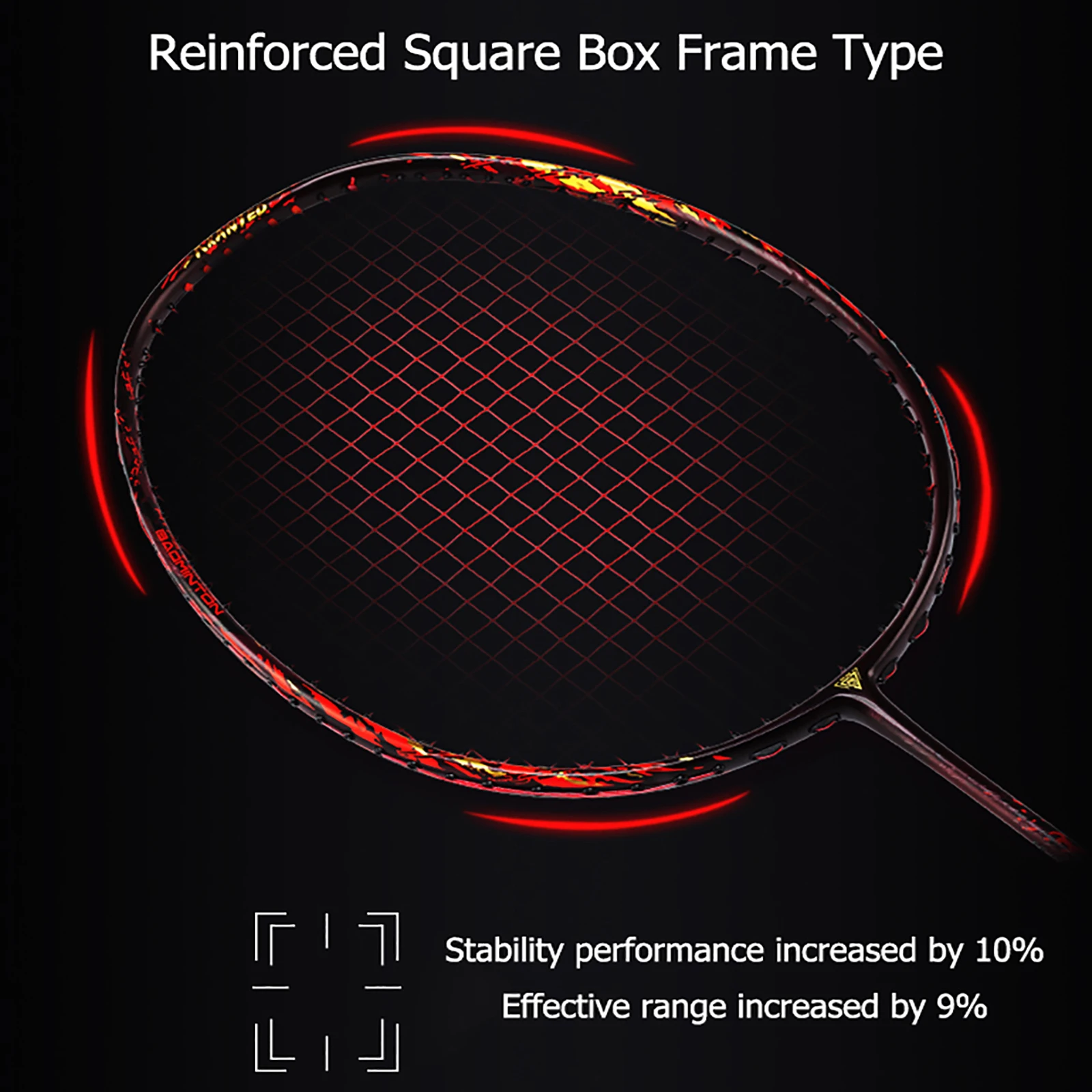 Закрытый конкурс углеродного волокна ракетка для игры в бадминтон наступление взрослых Профессиональный может выдержать 32 фунта
