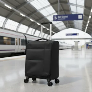 Customized Waterproof Sustainable Materials Soft Fabric Trolley Travel Bags Universal Wheels Suitcase Luggage Sets