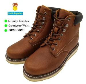 JDS Men's Lightweight Breathable Leather Hiking Shoes Work Boots with Safety Features