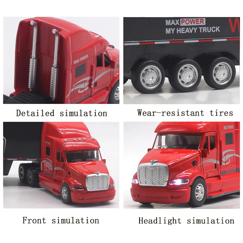 Custom Logo 1/48 1/50 Scale Semialloy Diecast Alloy Transporters Model