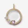 Transparent pendant necklace-style c-o-chain