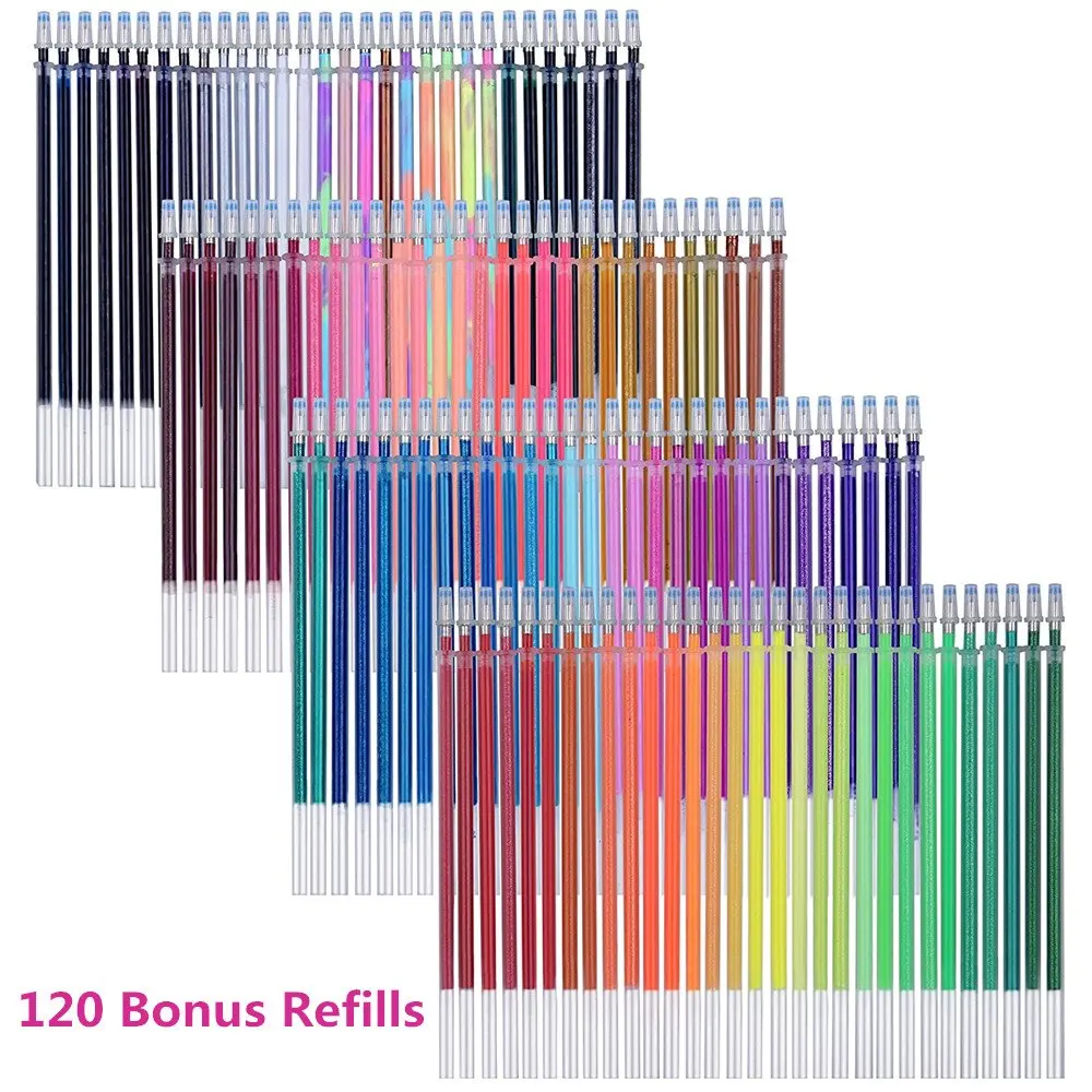 Glitter Gel Pen Aen Art Set of 100 Unique Colors Glitter Pens