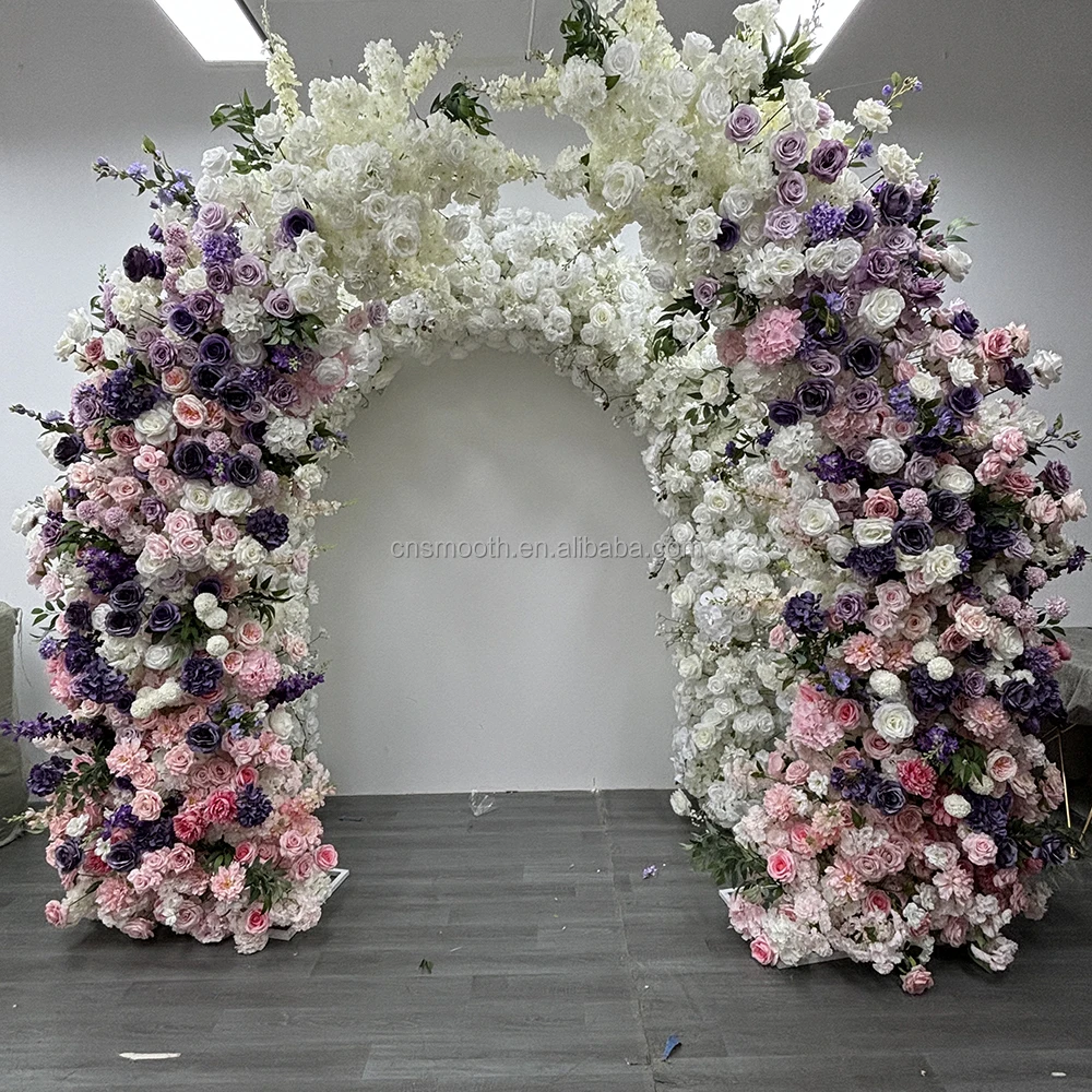 YongFoto Retro Fotohintergrund – Weiße Ziegelmauer Mit Blumenbogen, 2,1 X 1,5 M, Aus Vinyl Für Hochzeit & Party