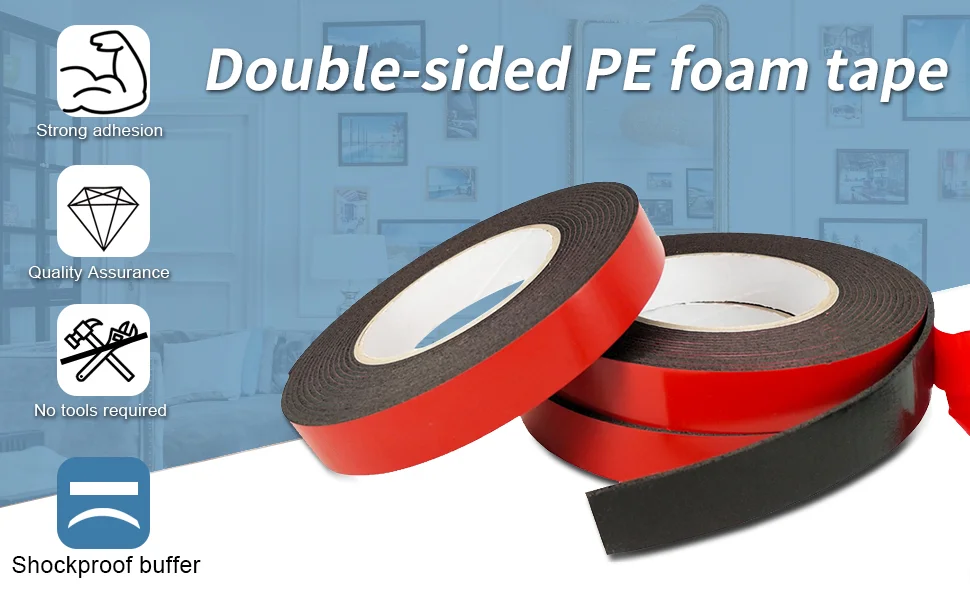 Doublesided Foam Mounting Tape Black Coated Acrylic Adhesive Pe Double Sided Foam Tape Buy