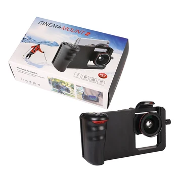H038 Mobile Phone Cases Cage With ABS Plastic Shoulder Strap Hole for Microphone Recorder Hand-held Stabilizer Tripod product image