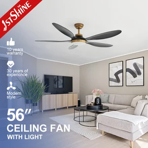 1stshine Led Ceiling Fan 56" Big Size High Airflow Comfortable Wind Mute Motor Dimmable Ceiling Fan Light