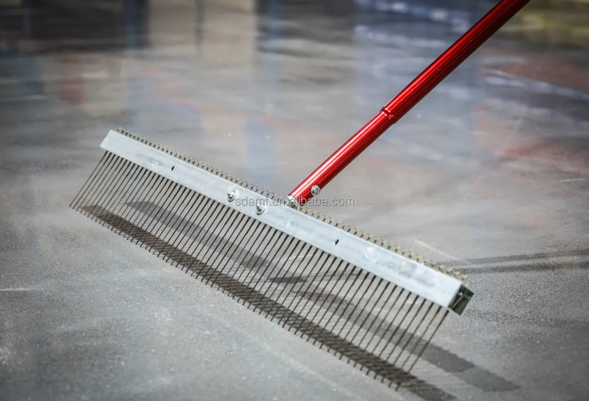 Concrete Texture Comb Cement Flat Wire Broom Concrete Steel Bristle Brush