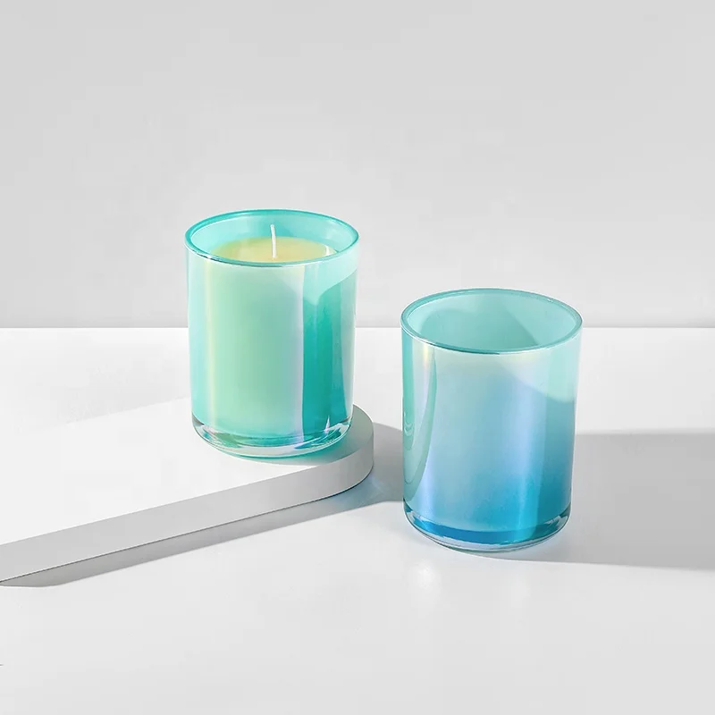 12oz Aura Round Bottom Candle Jar Luxury Holographic Aura Candle