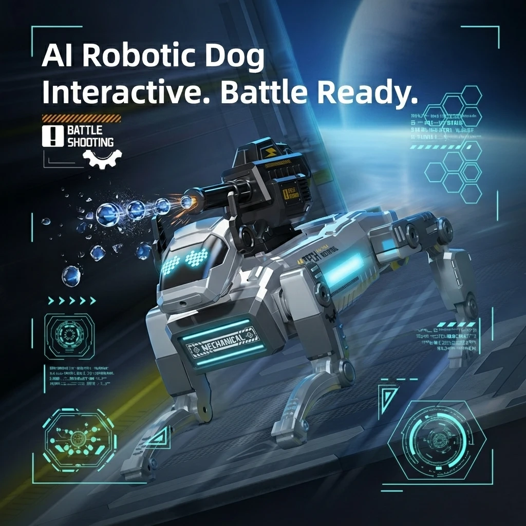 AI smart Robot Dog with APP & Remote Control, Voice Interaction, Multi-Action Commands | Toy for Kids, Birthday & Holiday Gift