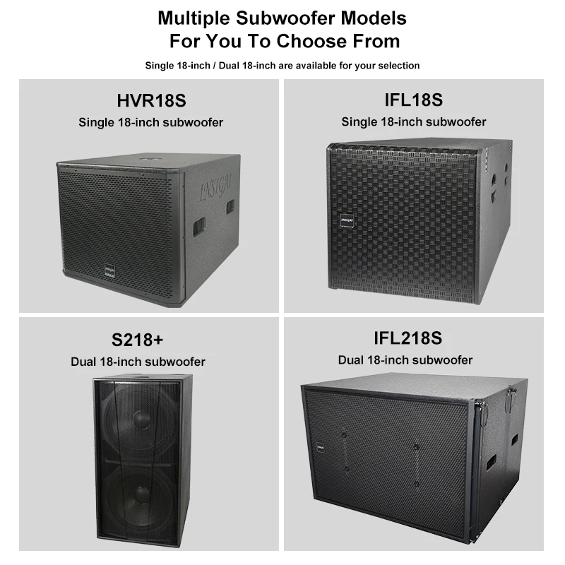 1200W 2400W 7800W 18 Inches Double Magnet Dual Magnetic Professional  Speaker Outdoor Powered Big Subwoofer 18 Inch Bass Speakers