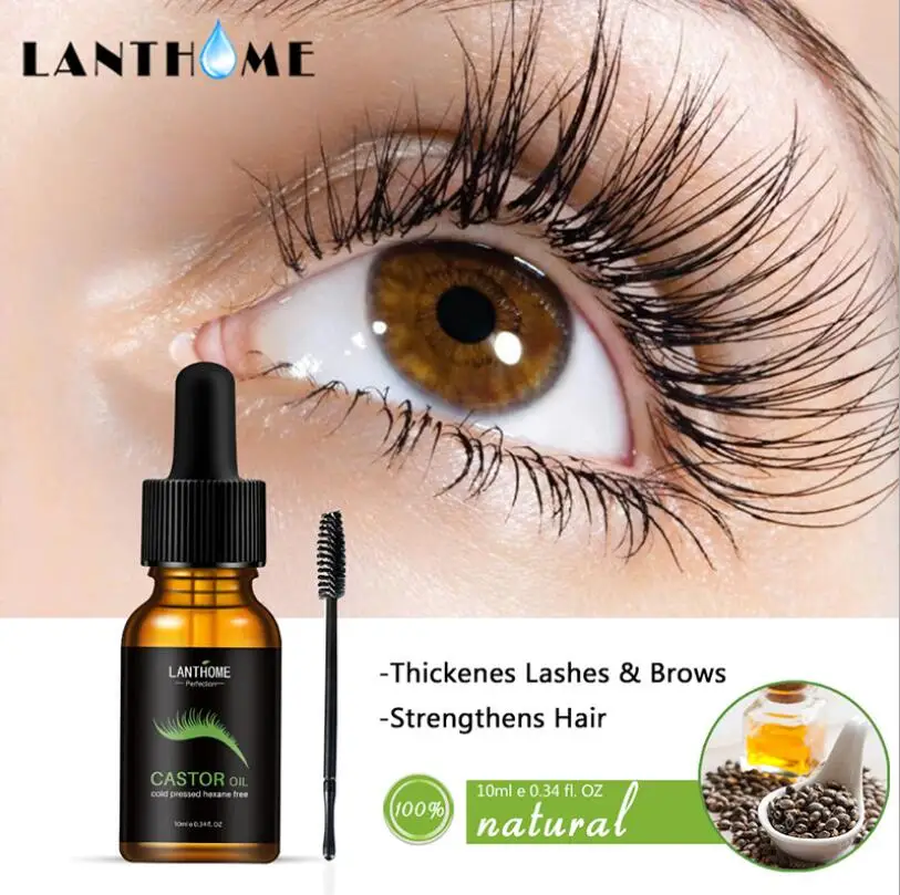 
 Прямая поставка, сыворотка для роста волос с касторовым маслом 10 мл для роста ресниц  