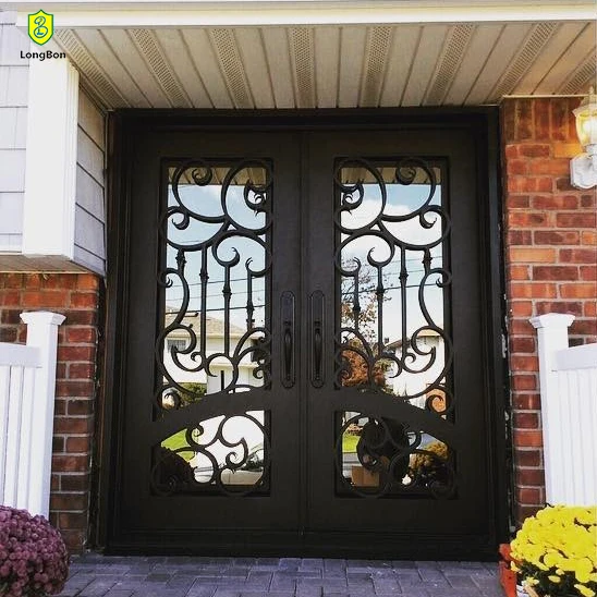 Exceptional Hand Forged Iron Door Celtic Inspired Carvings Exterior for Irish Style Abroad Homes Cultural Charm Strength