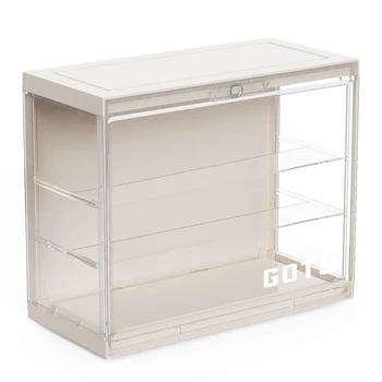 GOTO Clear Assemble Display Box, Doll Display Storage Case, Stackable Show Case for Pop Mart, Garage Kits, Action Figures