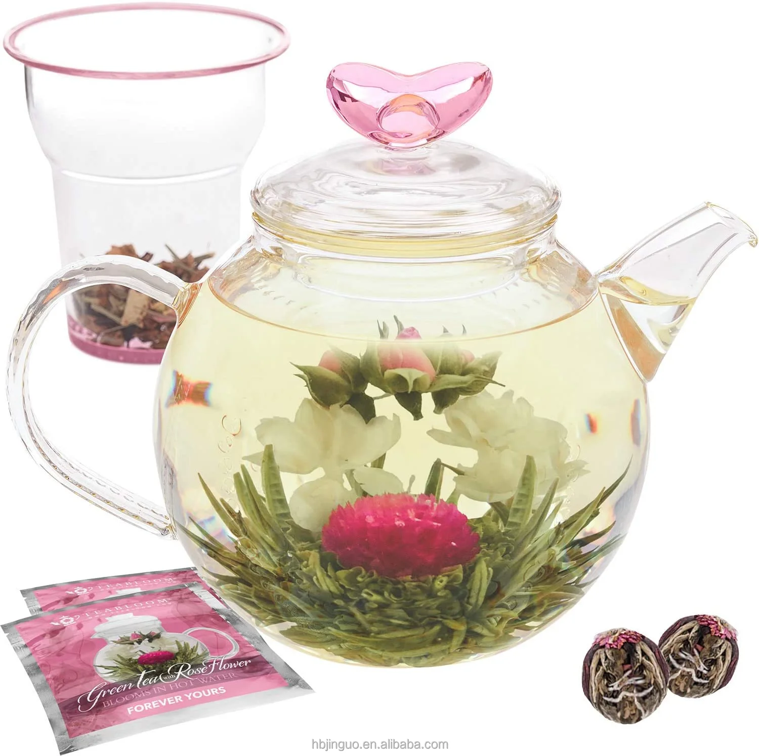 Chinese Beautiful Blooming Tea Different Kinds of Blooming Tea Ball Handmade Packaging Organic Detox Flower Tea Ball