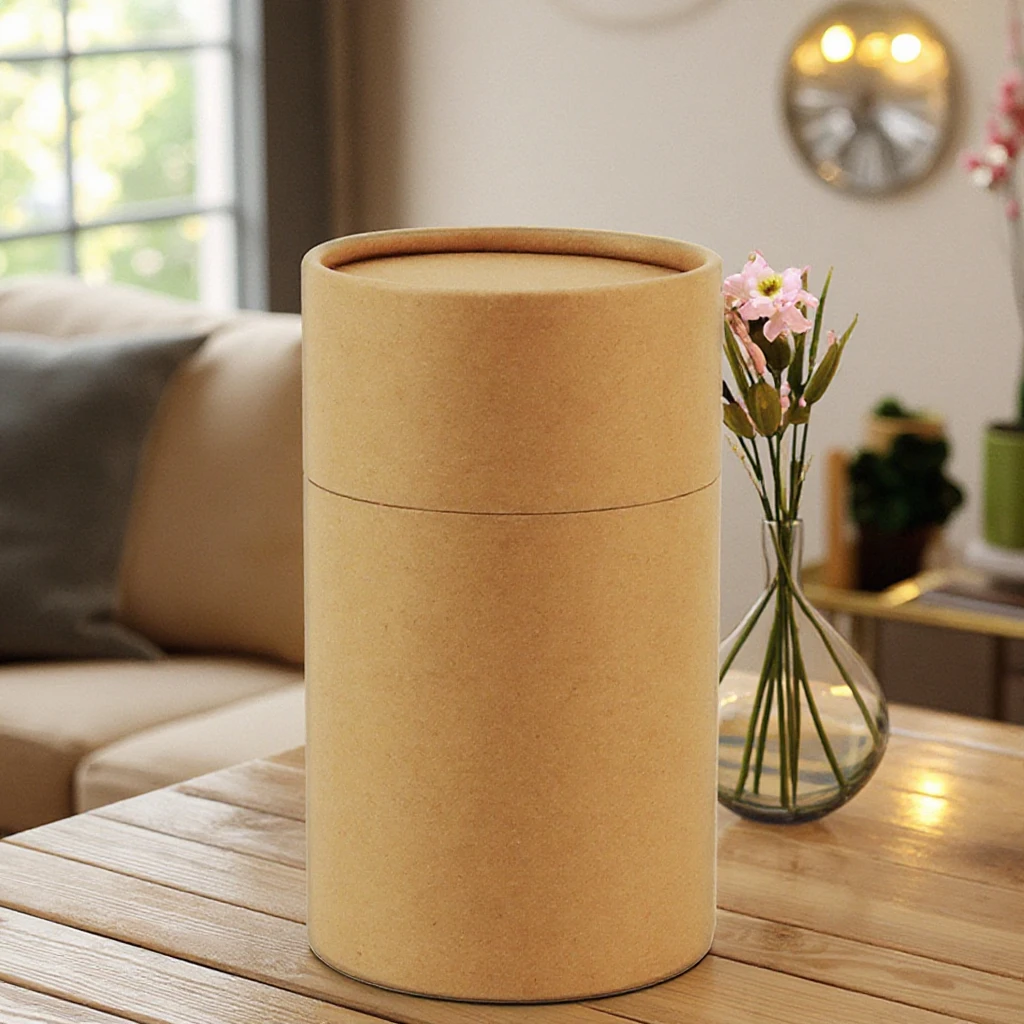 Eco-Friendly Custom Cylinder Cardboard Tube Recyclable Cosmetic Packaging for Liquid Beauty Cream Loose Powder Face Cream Paper