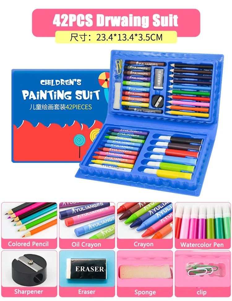 Double Sided Art Set - Versatile Drawing & Painting Tools