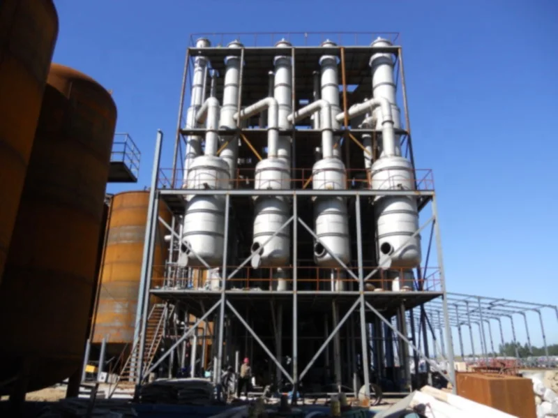 Triple Effect Forced Circulation Evaporator Vacuum Distillation Engineers Available to Service Machinery Overseas Steam Provided