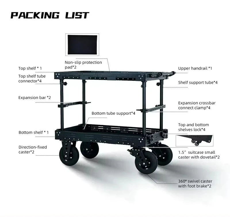 Aluminum Alloy Handcart for Film Shooting - PANYAN PN-MCS-02