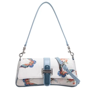 Latest Designer Women's Retro Messenger Bag Two Straps Waterproof Zipper Sling Crossbody Shoulder Bag for Party Spring/Summer