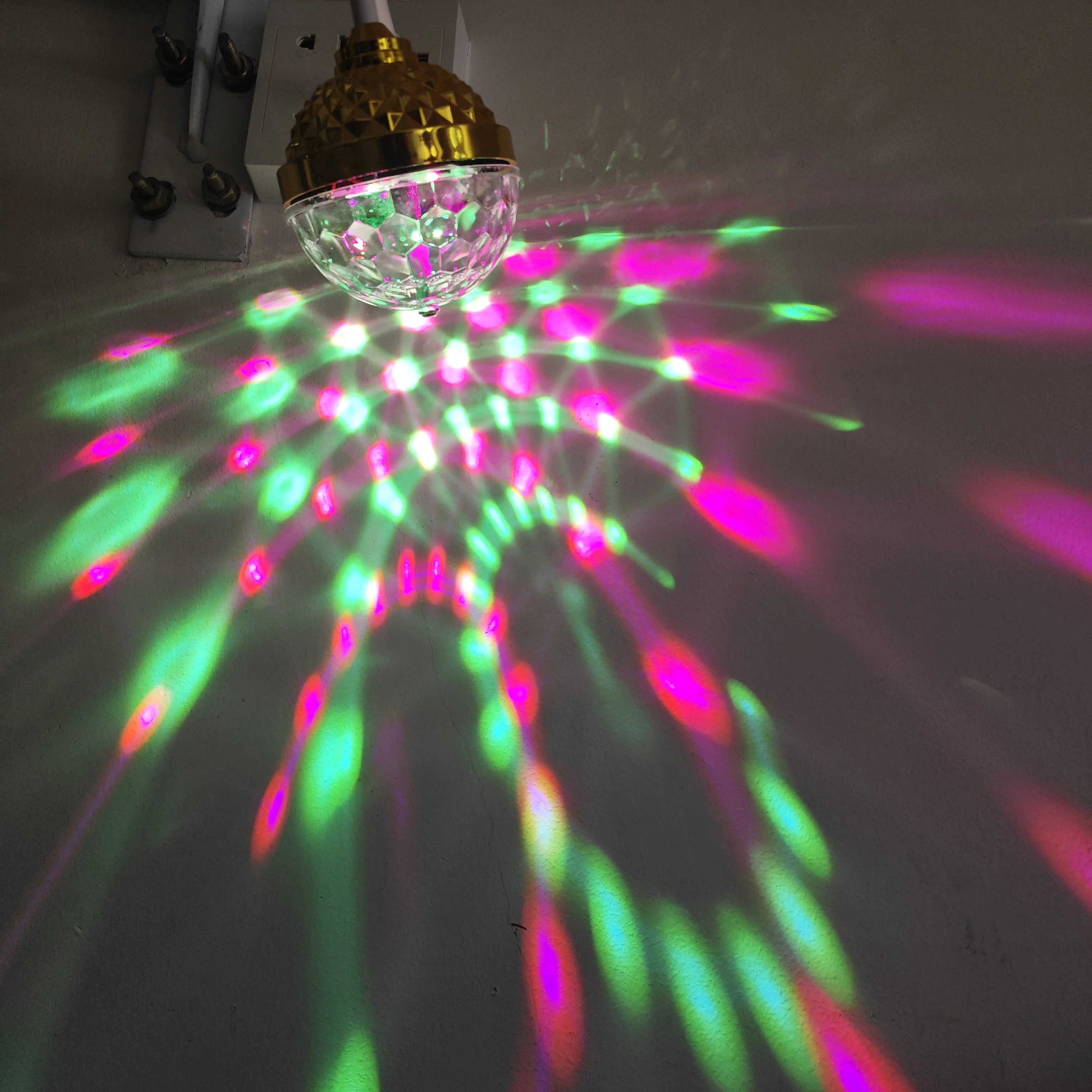 Mini Palla Lampada Magica, 3W Luci Da Palco Cristallo Rotante